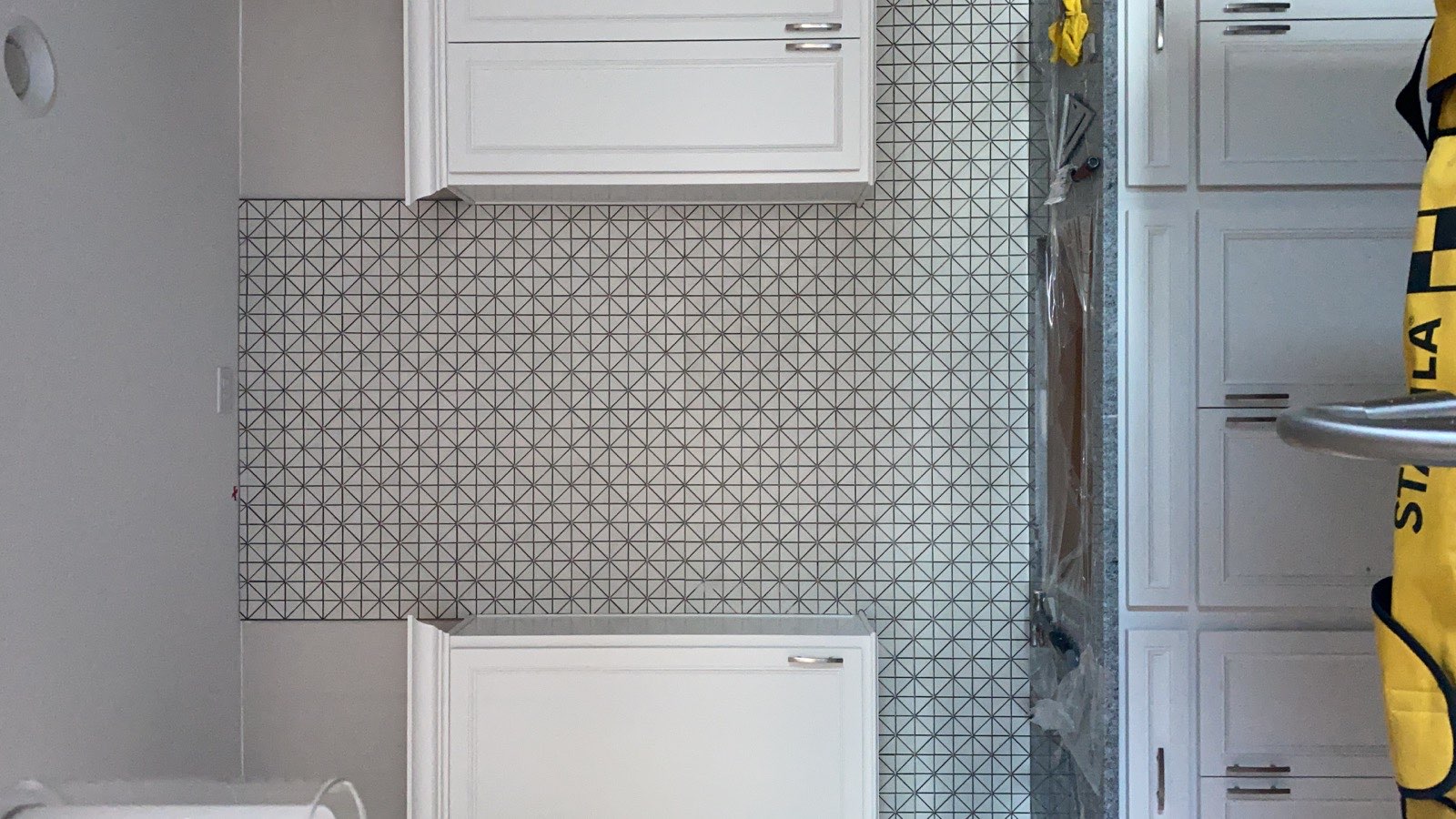 Kitchen backsplash installation